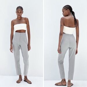 Zara Light Gray High Rise Dress Pants, XS
